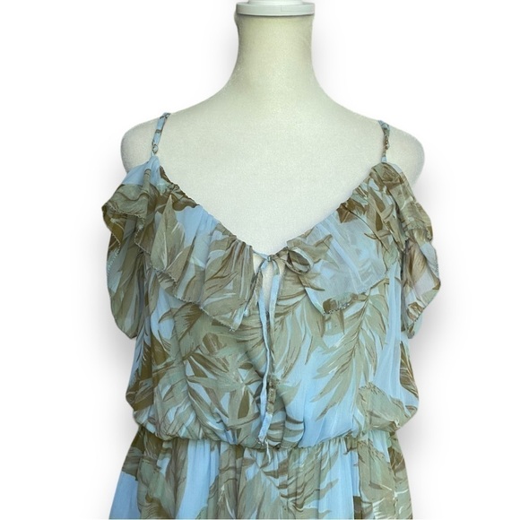 AMUSE Society Midsummer Floral Maxi Dress in Sea Wind | Size Large - Picture 5 of 16